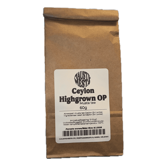Ceylon Highgrown OP Musta tee 60g