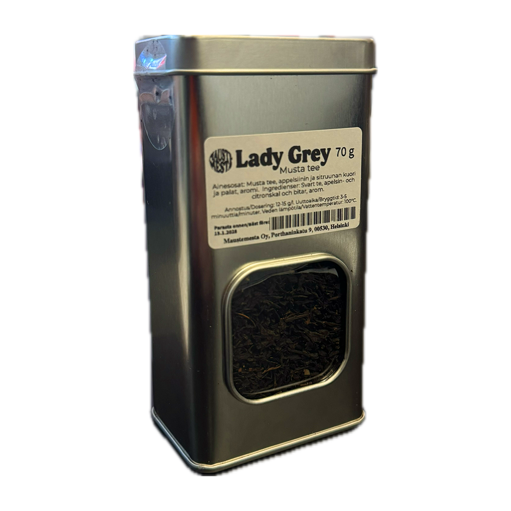 Lady Grey Musta tee 70g peltipurkki