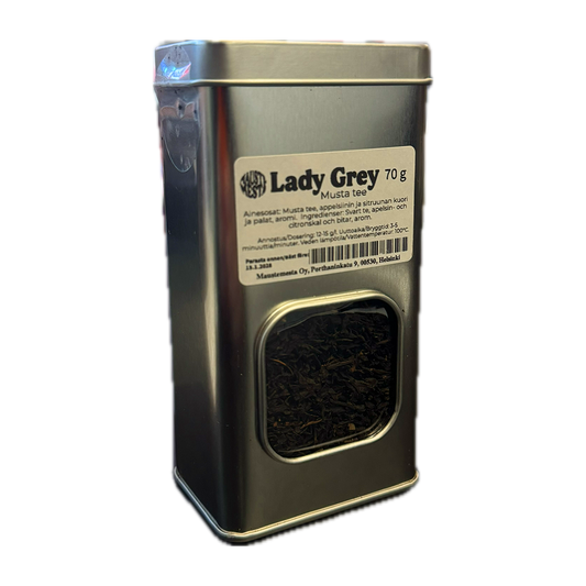 Lady Grey Musta tee 70g peltipurkki
