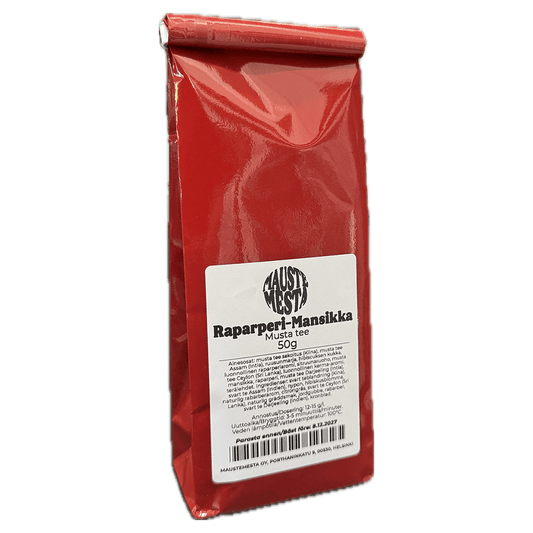 Raparperi-Mansikka Musta tee 50g