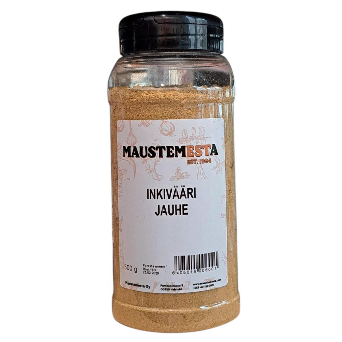 Inkivääri jauhettu purkki 300g