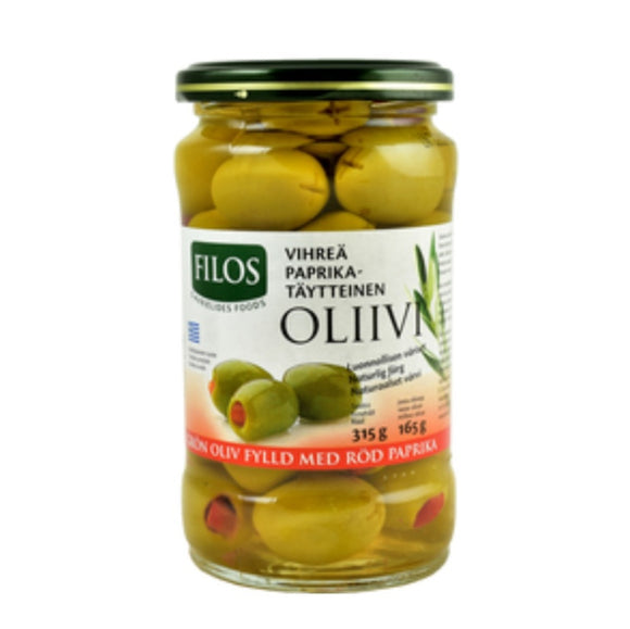 Oliivi paprikatäytteellä 315/165g
