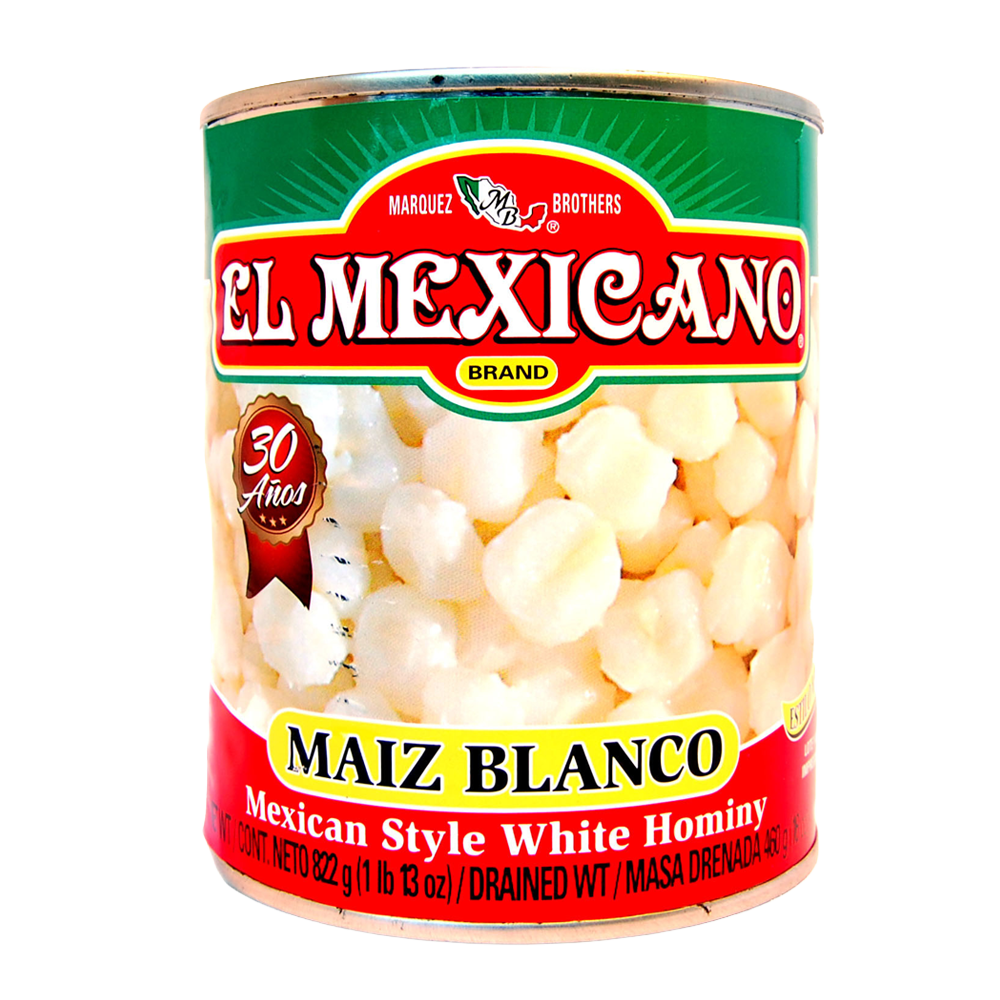 El Mexicano Hominy - Valkoinen maissi liemessä 822g