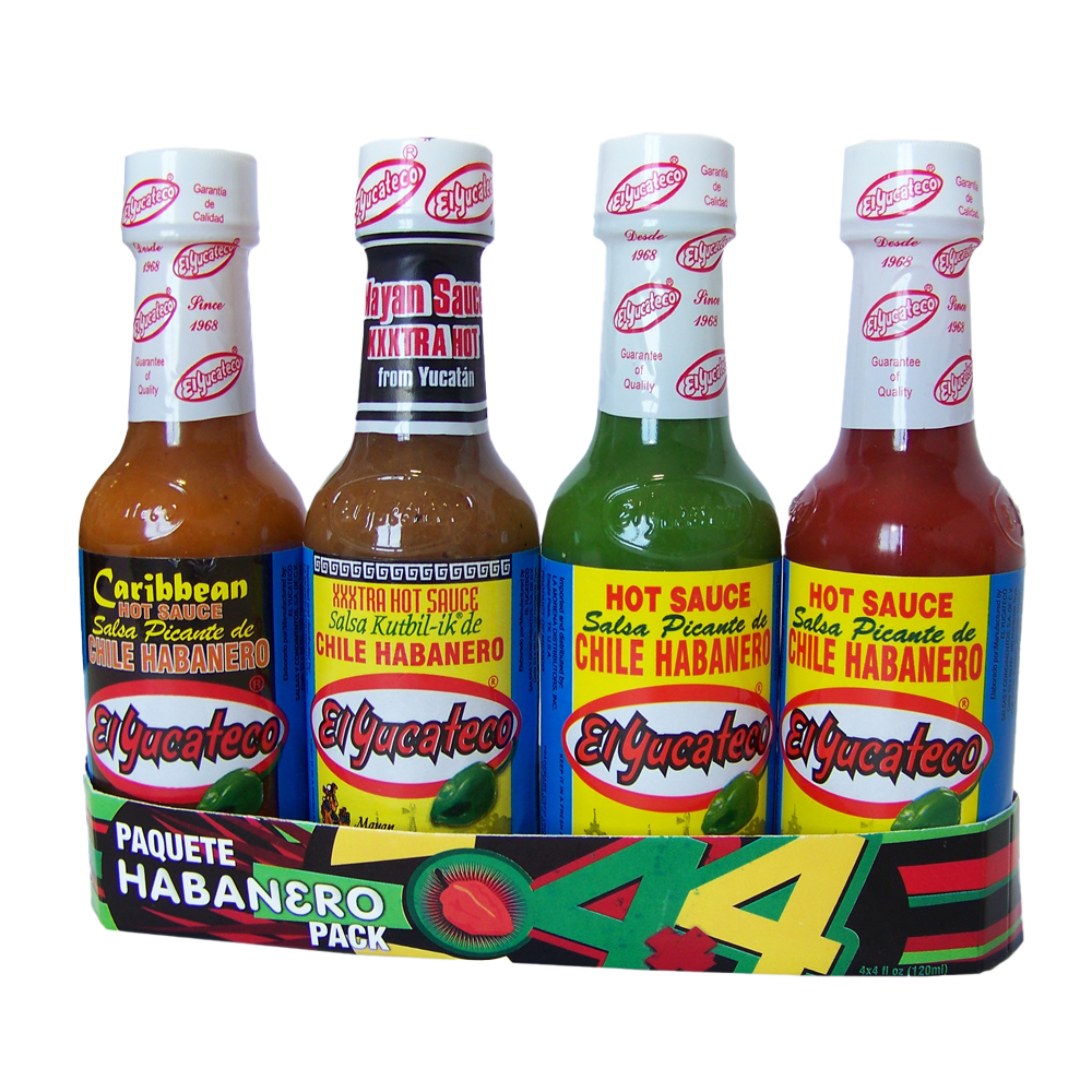 El Yucateco Habanero Hot Sauces 4-pack