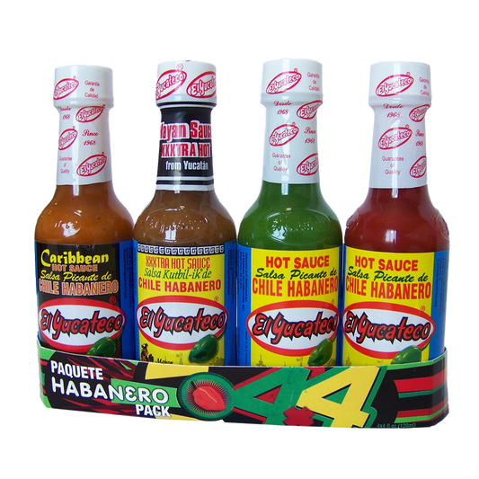El Yucateco Habanero Hot Sauces 4-pack