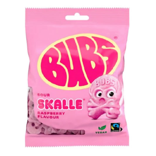 BUBS Sour Skalle Raspberry 90g