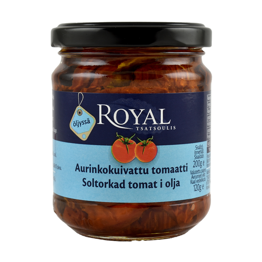 Royal Aurinkokuivattu tomaatti öljyssä 200/120g
