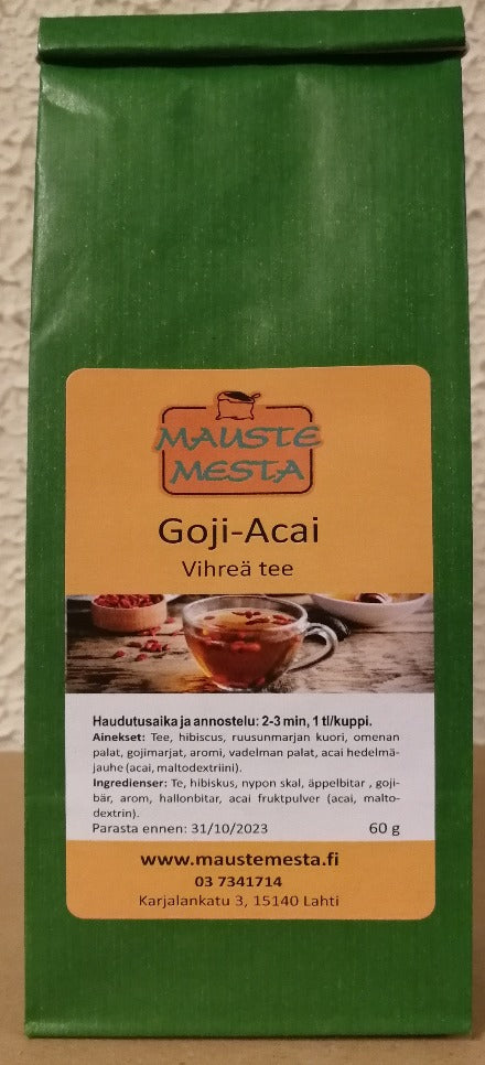 Maustemestan teepakkaus.