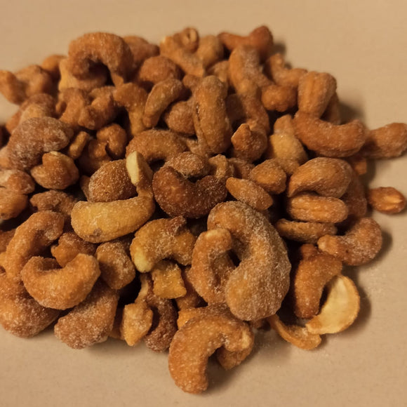 Hunajapaahdettuja cashewpähkinöitä.