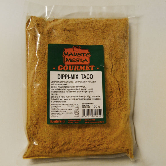 Dippi-mix Taco -dippikastikejauhe Maustemestan pussissa.