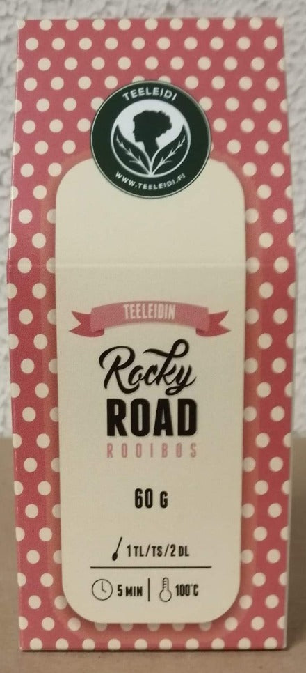 Teeleidin Rocky Road -teepakkaus.