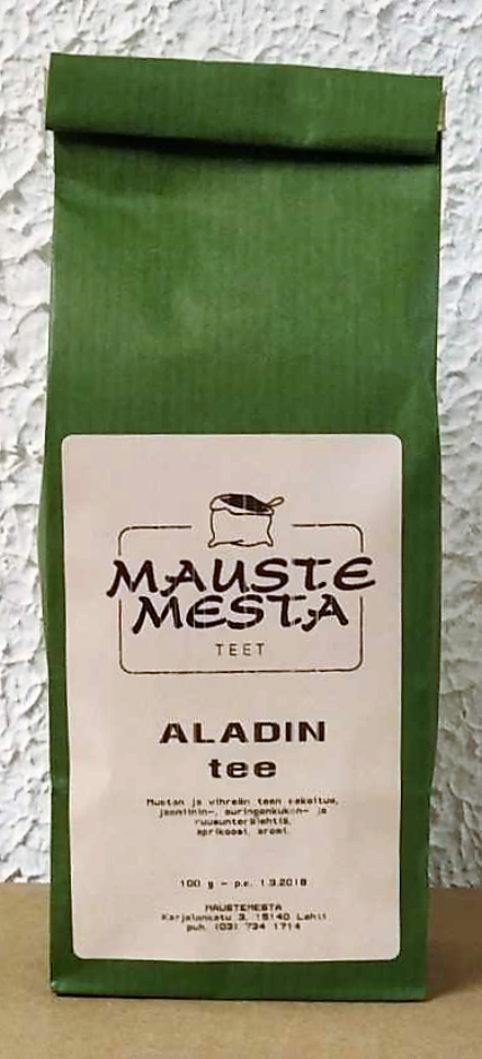 Maustemestan Aladin tee-teepakkaus.